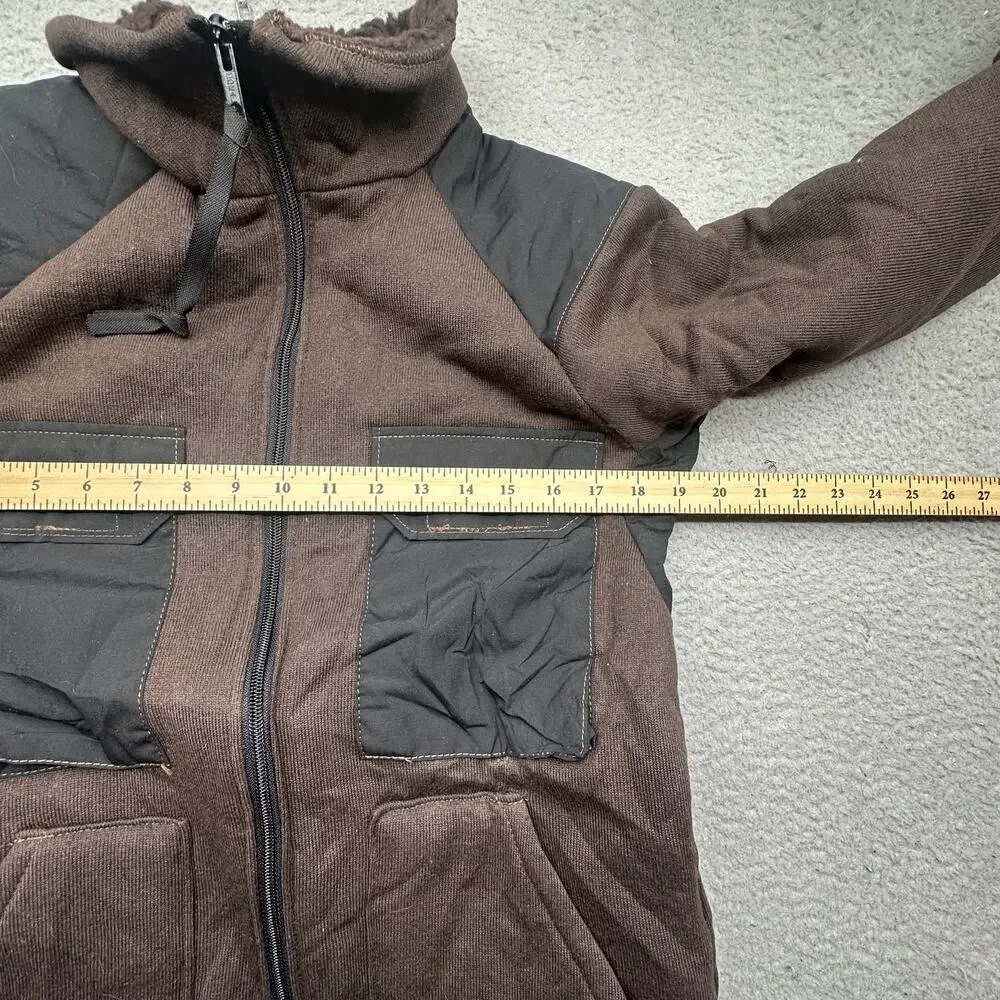 Vintage Army USGI Bear Suit Fleece Jacket Mens Small Gen 1 Brown Thick Pile